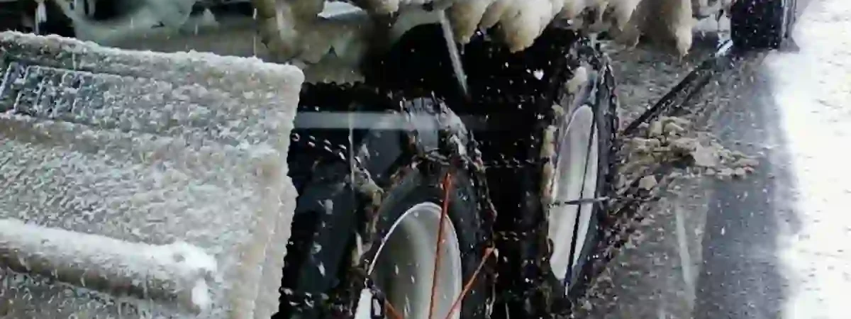 truck stuck in snow