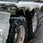 truck stuck in snow